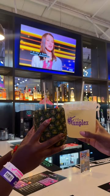 A colorful drink at Funplex After Dark