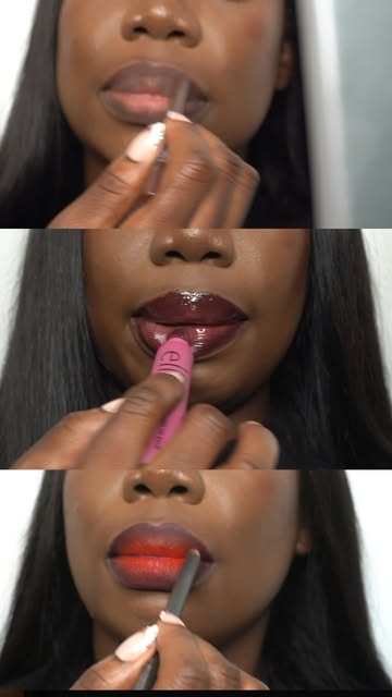 Three lip looks demonstrated by Sweetmara